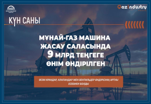 Мұнай-газ машина жасау саласында 9 млрд теңгеге өнім өндірілген
